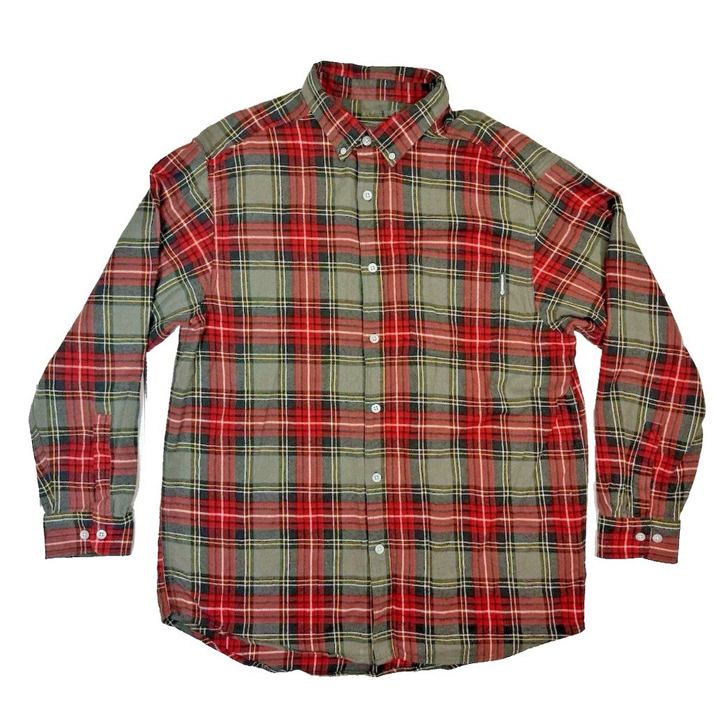 Wolverine Shirt Men's XL Red Plaid Flannel Long Sleeve Button Up Workwear